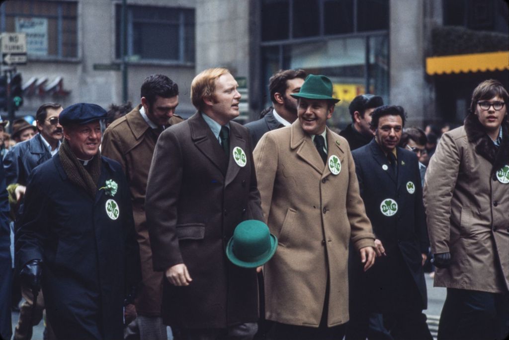 Miniature of St. Patrick's Day Parade, group of marchers