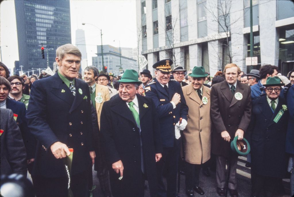 St. Patrick's Day Parade, Richard J. Daley with others