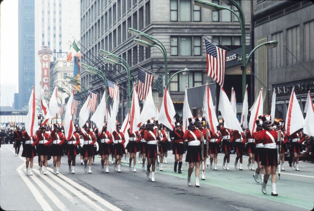 Miniature of St. Patrick's Day Parade, color guard marching