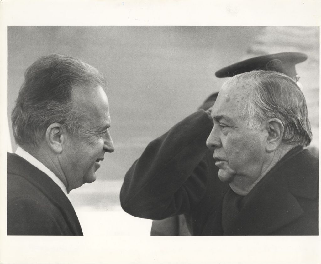 Chicago visit of Israeli Prime Minister Yitzhak Rabin