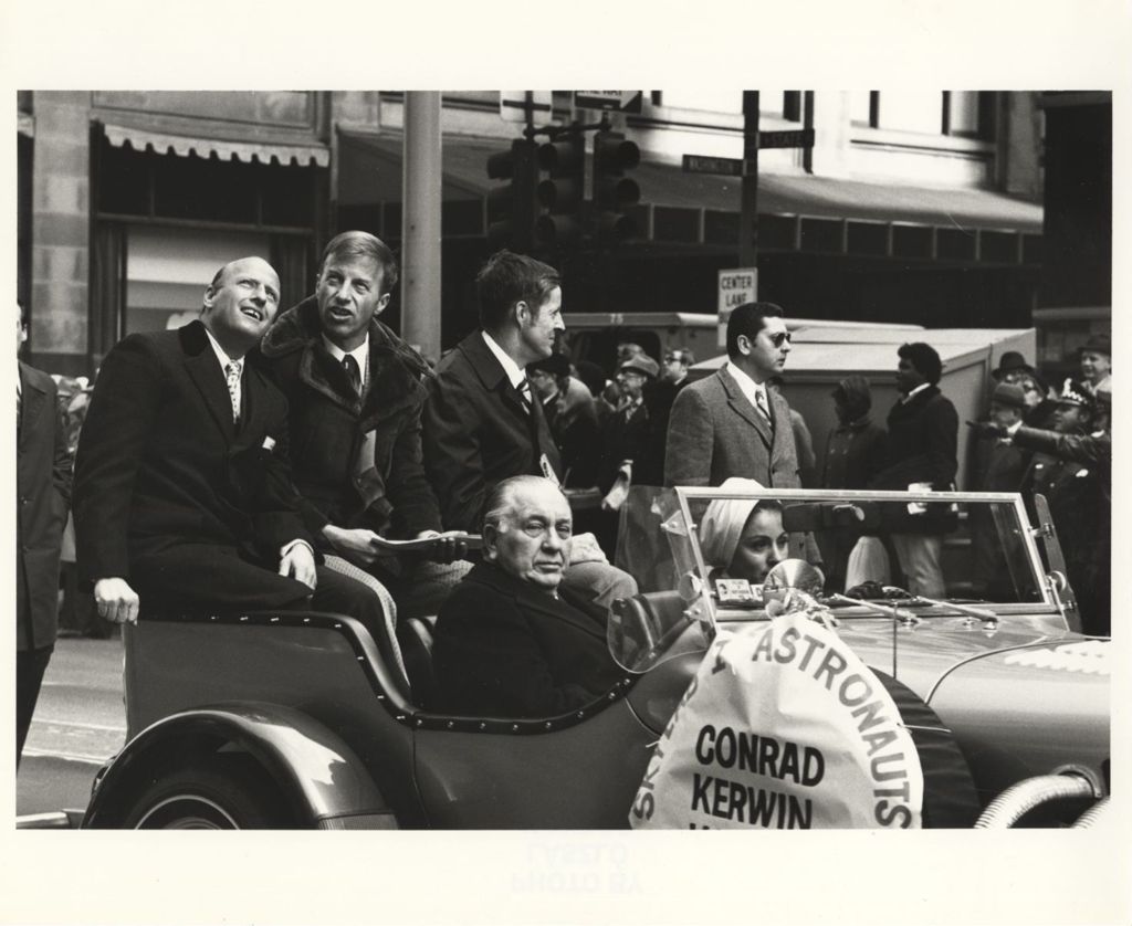 Richard J. Daley in parade with Skylab astronauts