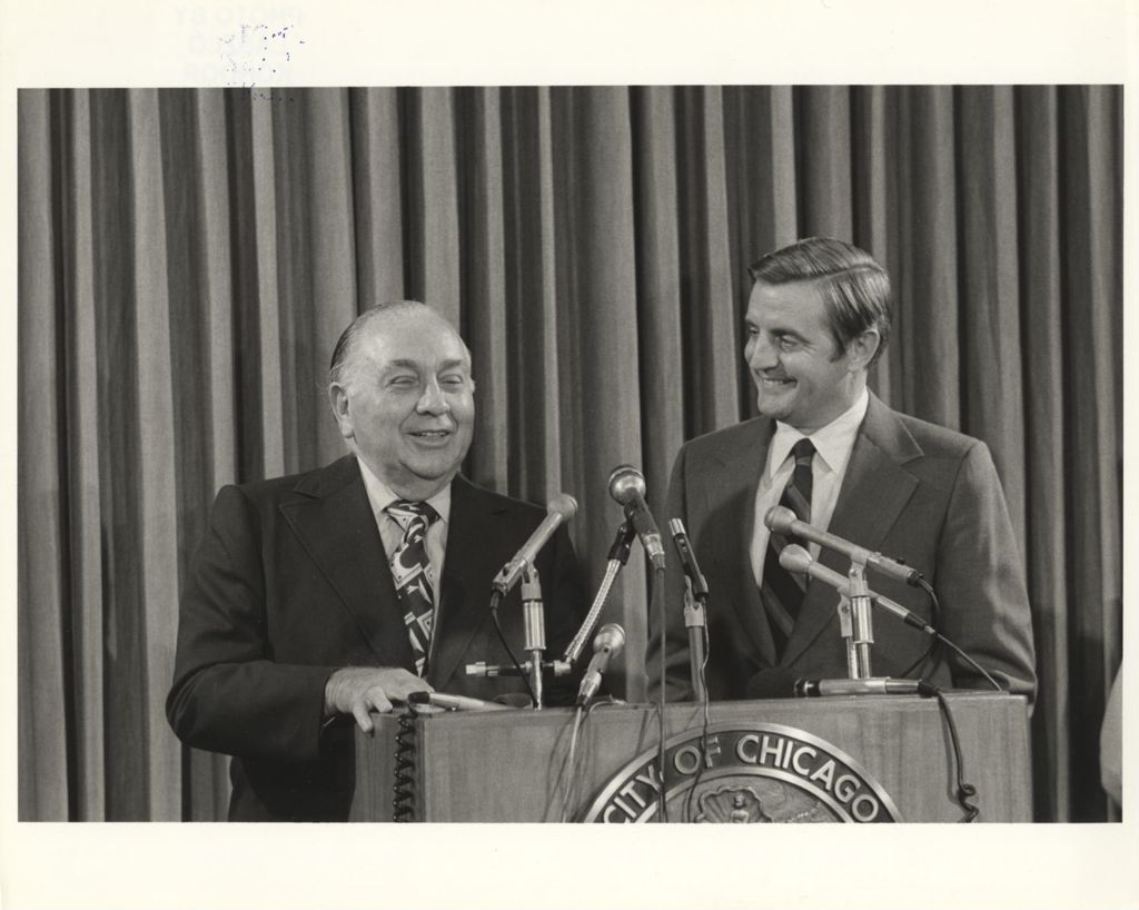 Miniature of Richard J. Daley and Walter Mondale