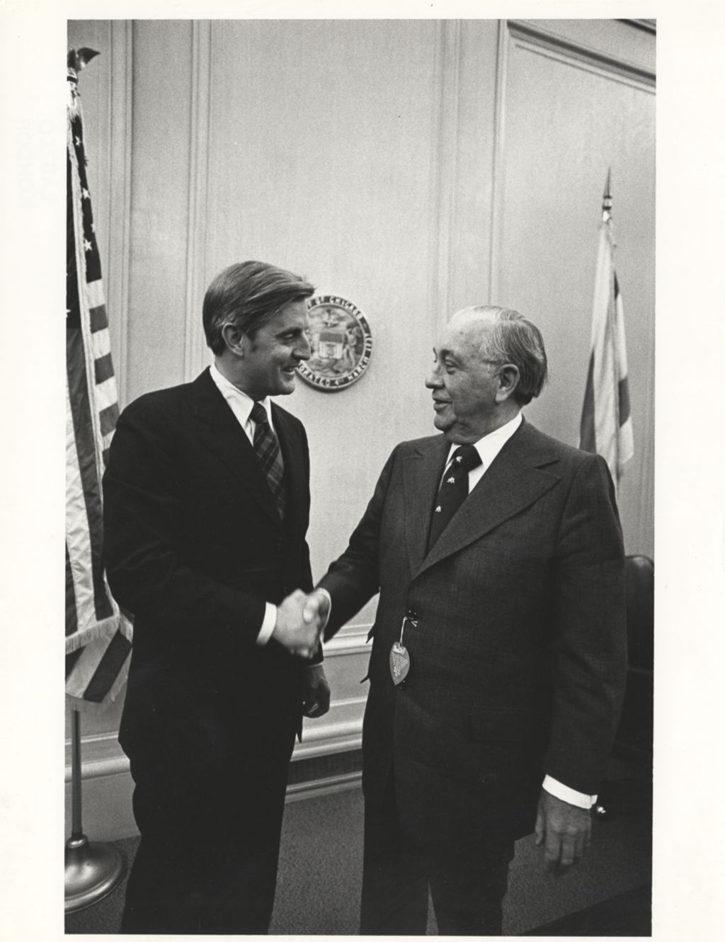 Richard J. Daley with Walter Mondale