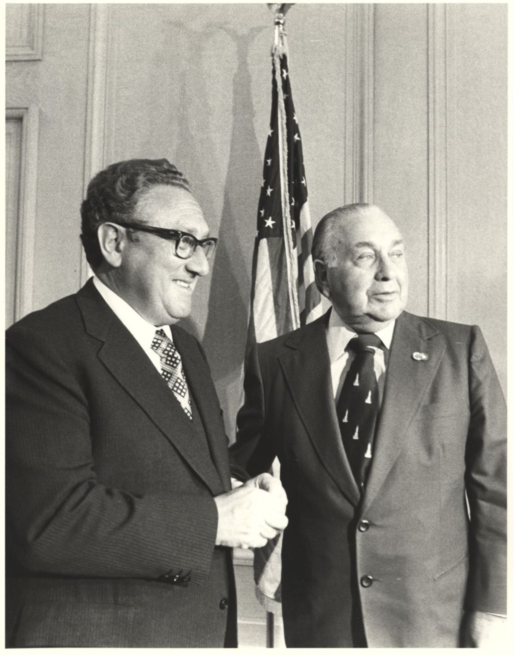 Miniature of Henry Kissinger with Richard J. Daley