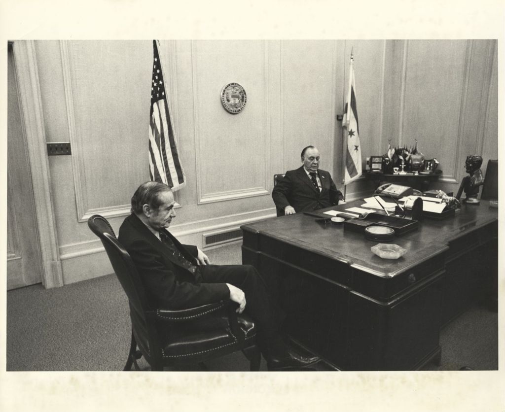 Richard J. Daley with a United States Senator