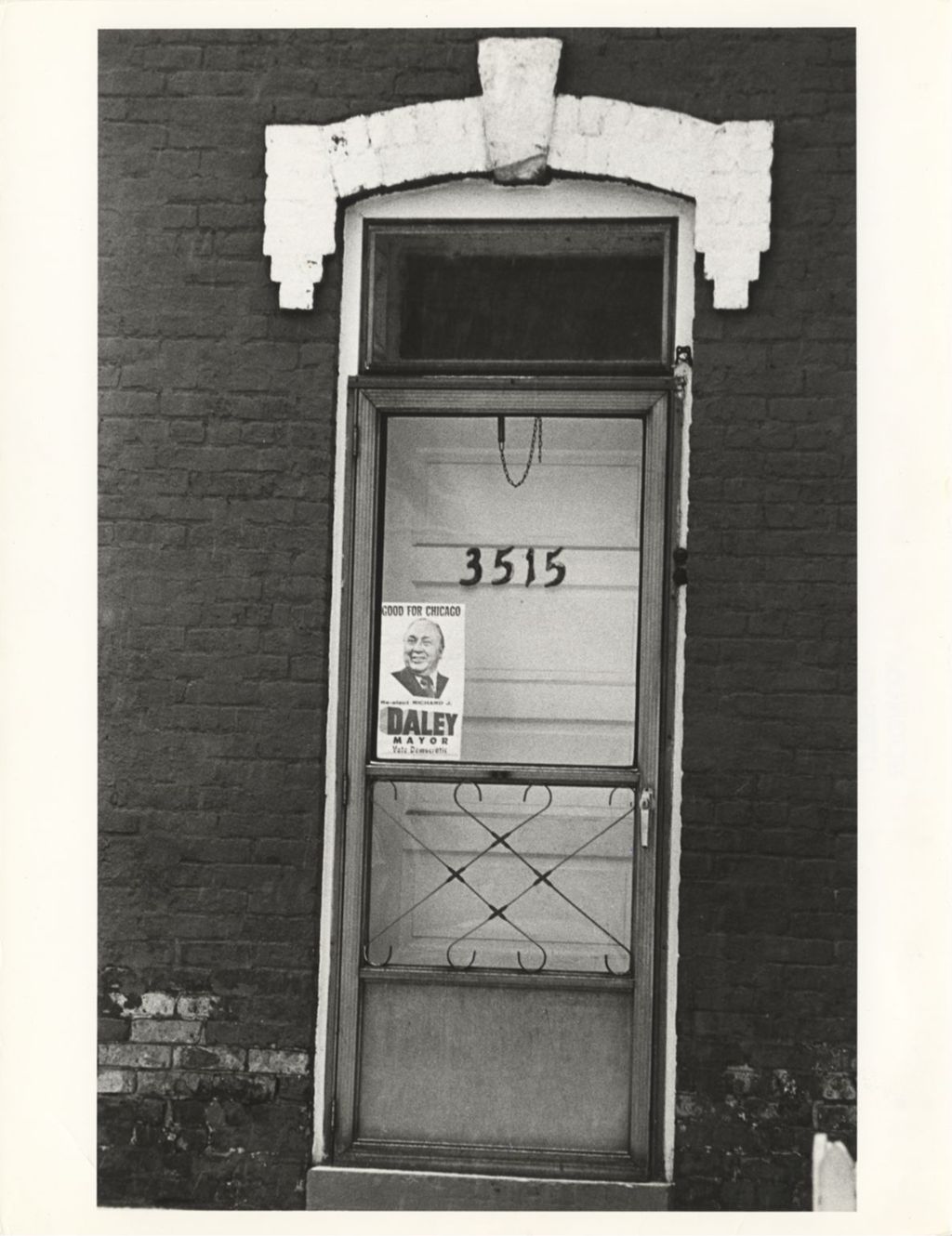 Daley campaign poster on door