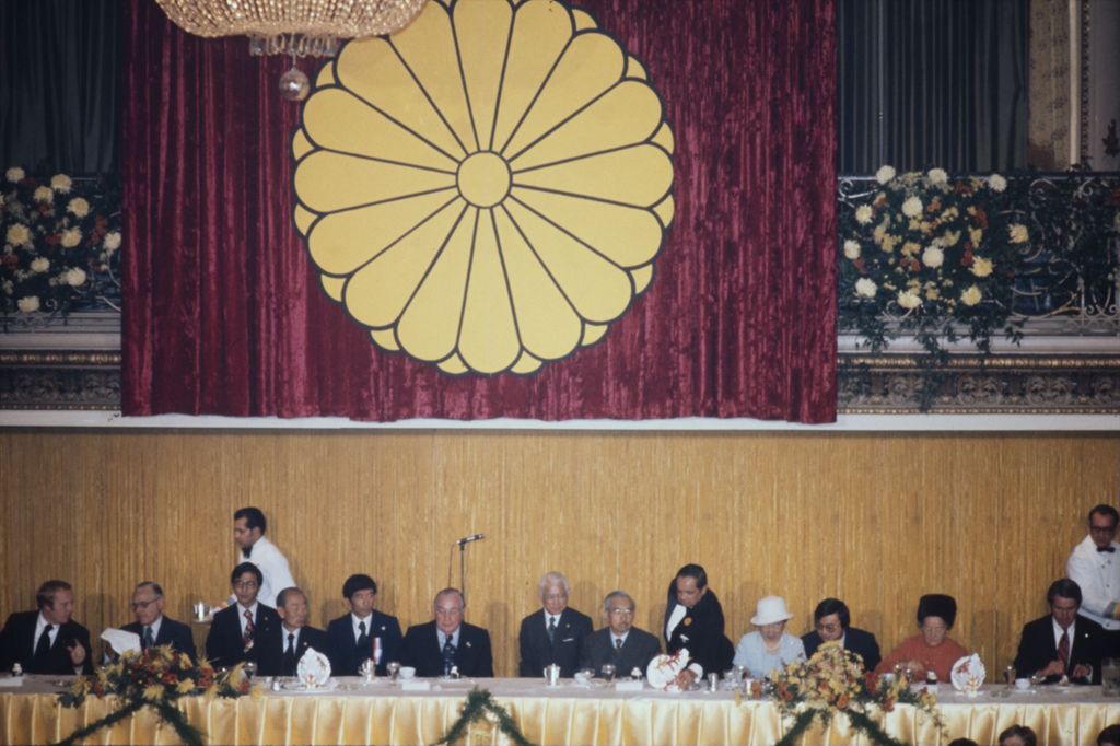 Banquet welcoming Emperor Hirohito to Chicago