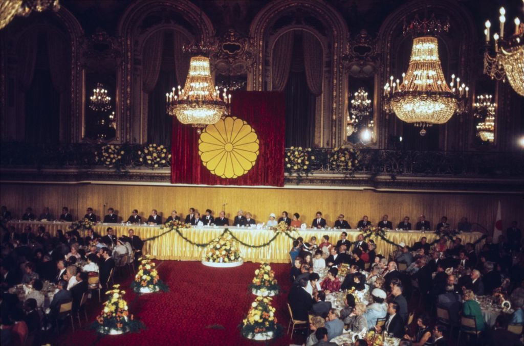 Banquet welcoming Emperor Hirohito to Chicago