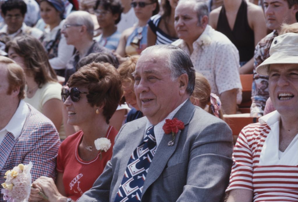 Miniature of Richard J. Daley at an outdoor event