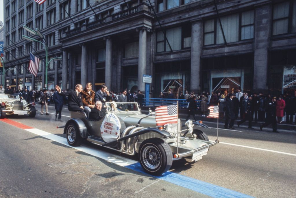 Richard J. Daley in parade with Skylab astronauts