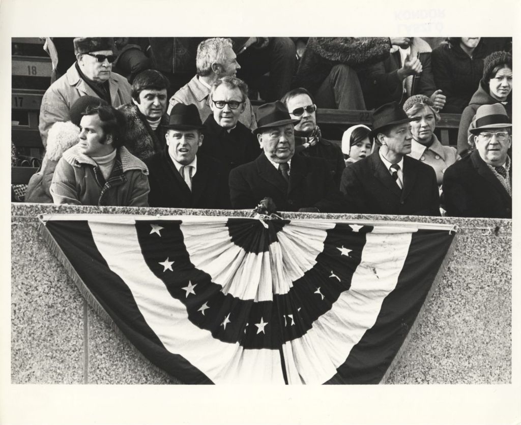 Richard J. Daley with others at Comiskey park