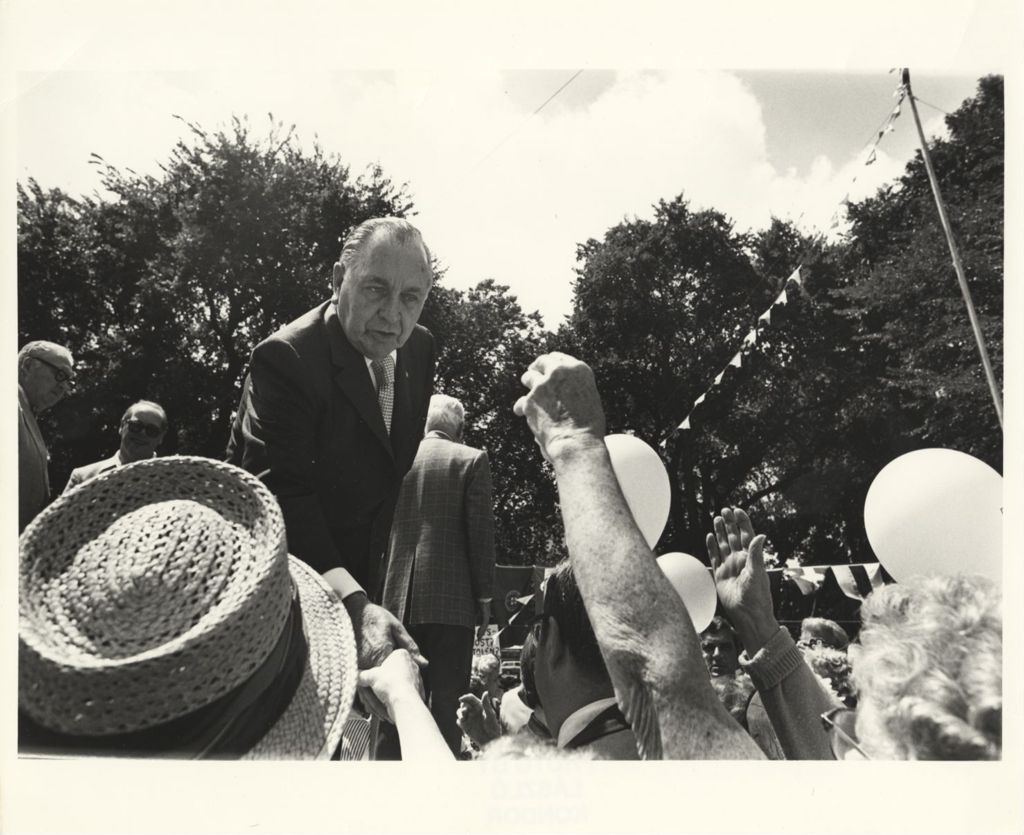 Miniature of Richard J. Daley at an event in a park