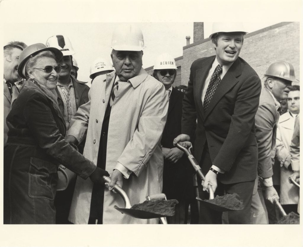 Richard J. Daley and Neil Hartigan at a groundbreaking