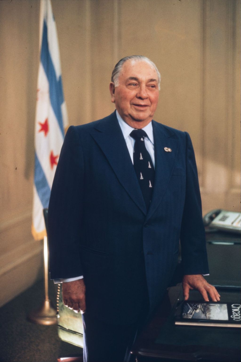 Miniature of Portrait of Richard J. Daley at his desk at City Hall