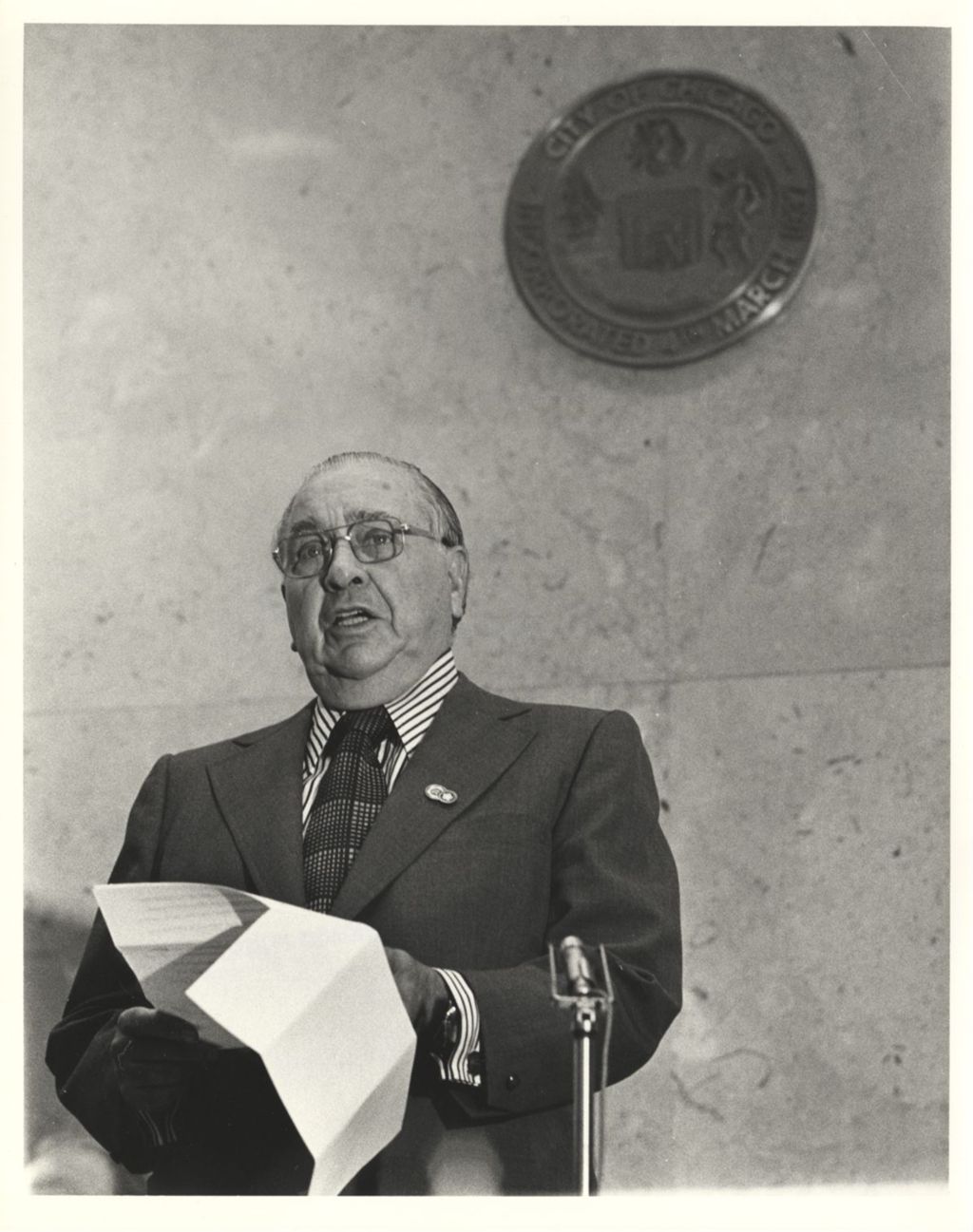 Richard J. Daley speaking before City Council