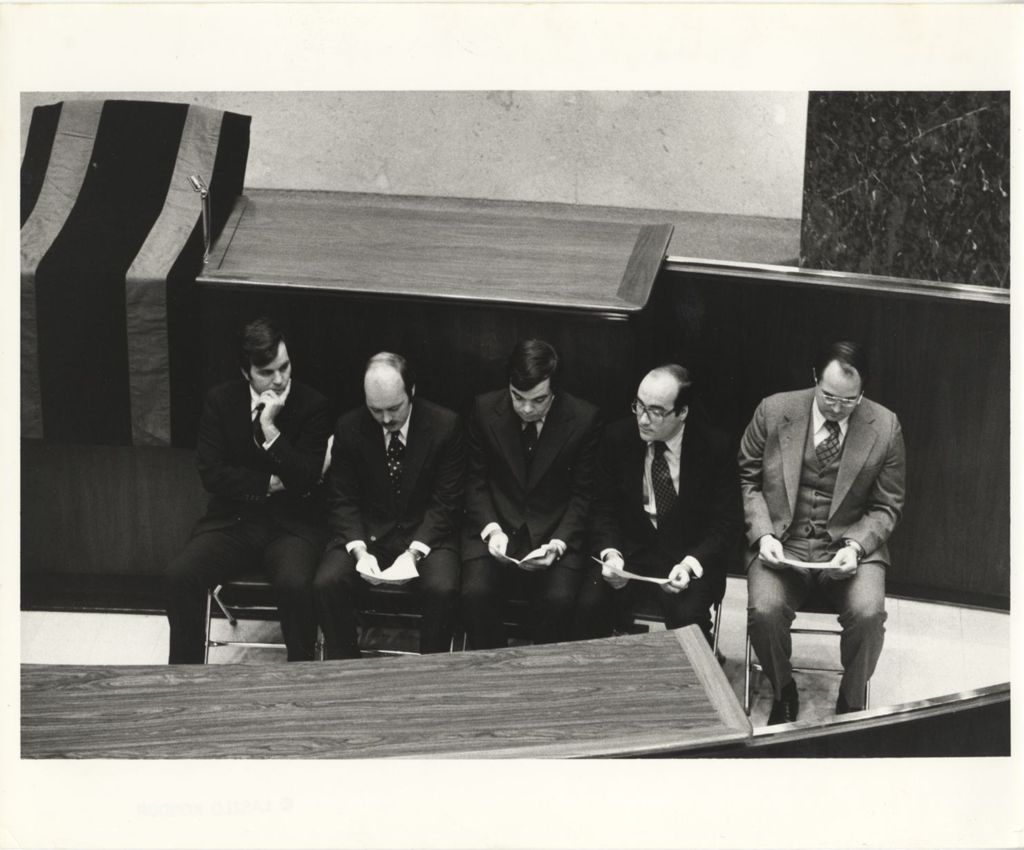 Miniature of Memorial program for Richard J. Daley, Chicago City Council chambers