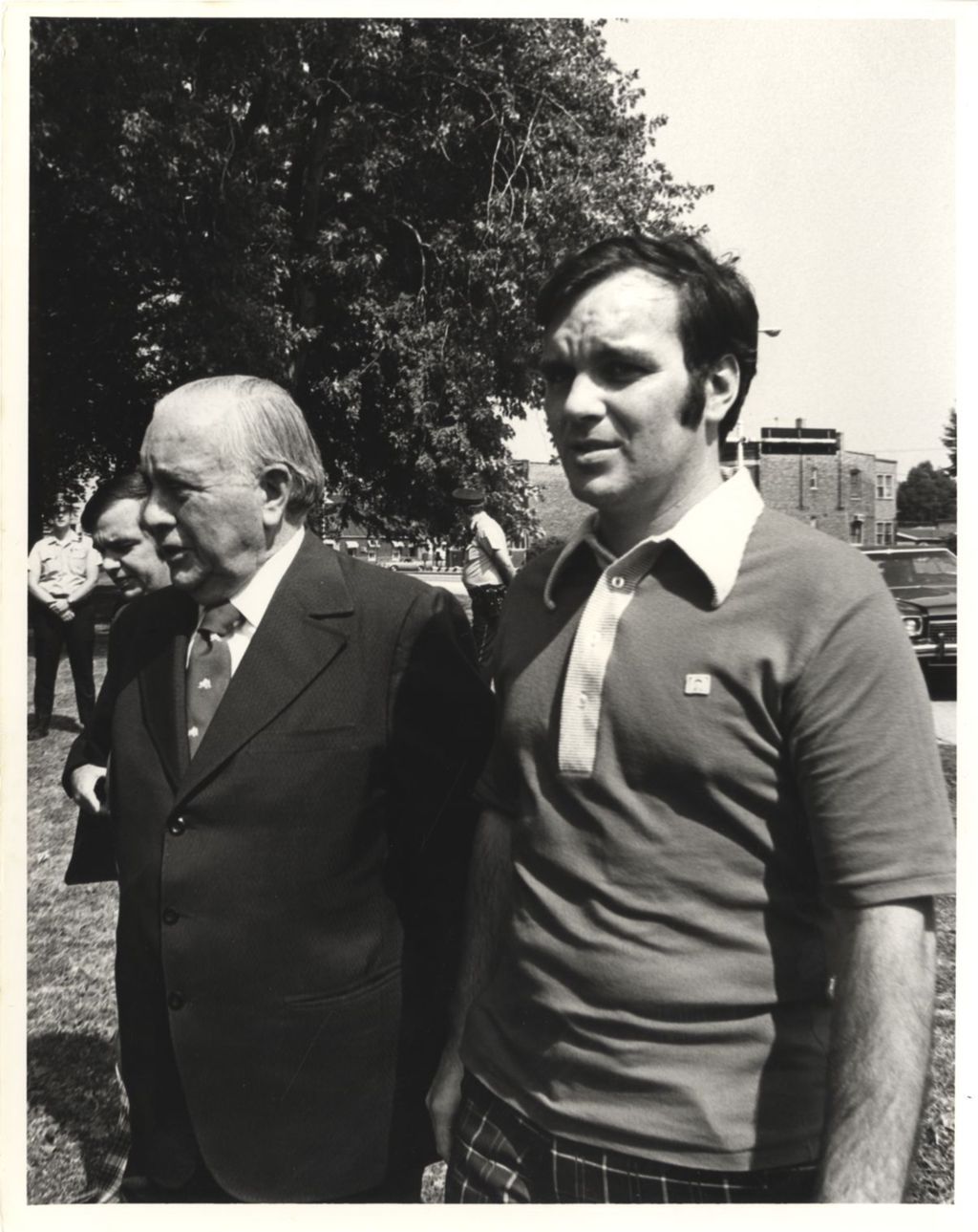 Miniature of Richard M. Daley with Richard J. Daley after his release from hospital