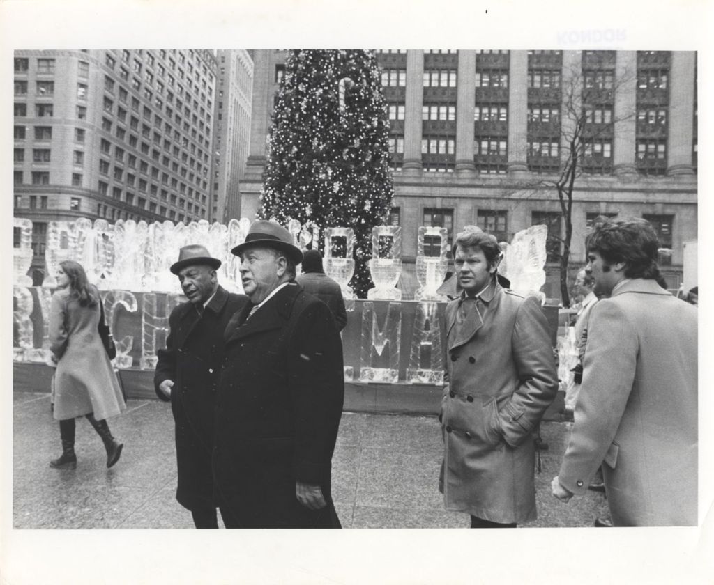 Richard J. Daley in Civic Center Plaza on his last day of life