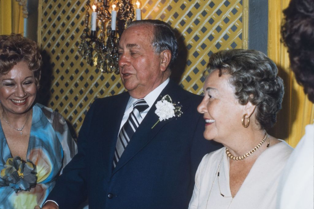 Eleanor and Richard J. Daley at reception after John Daley's wedding