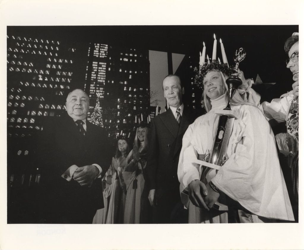 Miniature of Richard J. Daley and the Queen of Light at St. Lucia Festival