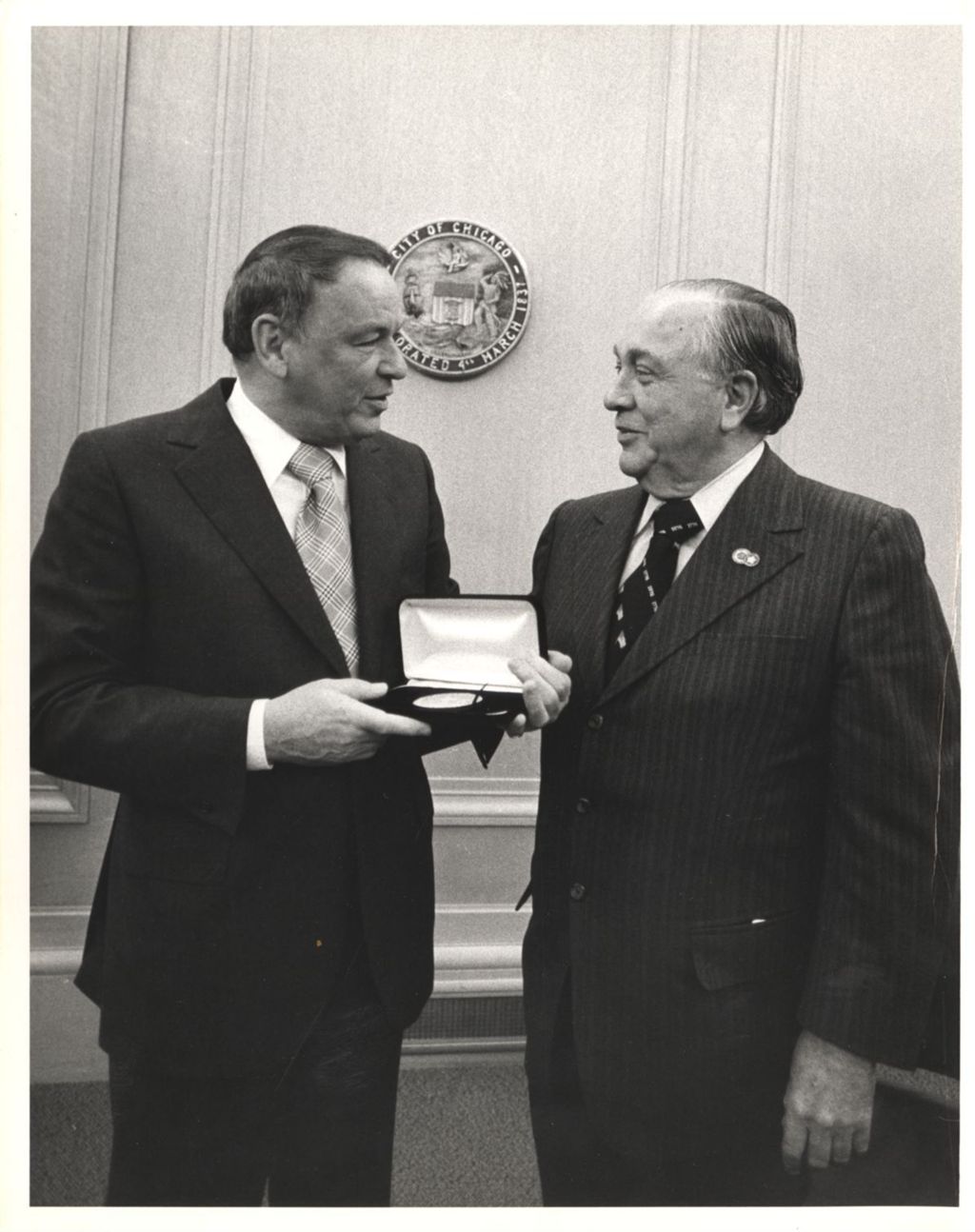 Miniature of Frank Sinatra and Mayor Richard J. Daley