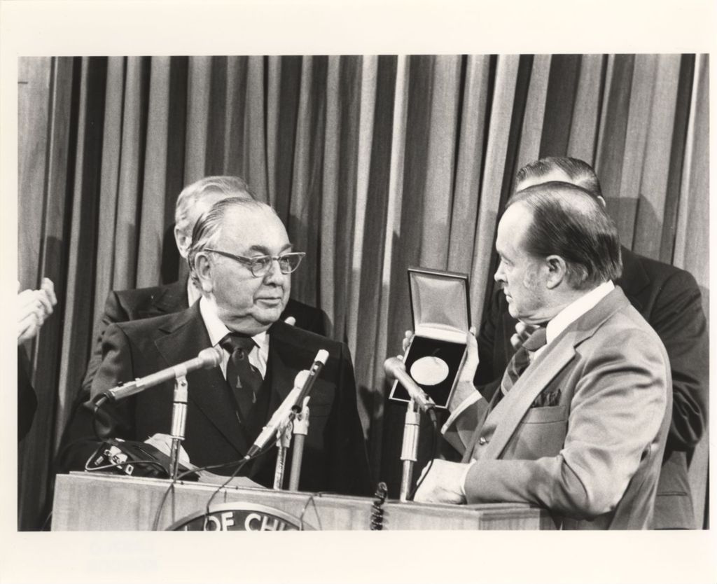 Bob Hope and Mayor Richard J. Daley