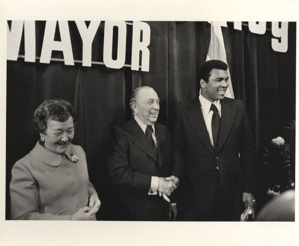 Eleanor and Richard J. Daley with Muhammad Ali