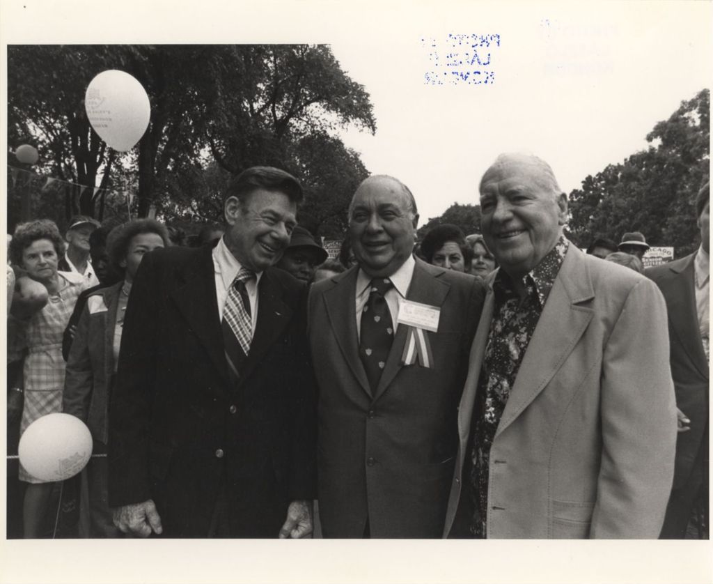 Arthur Godfrey and Richard J. Daley at an event