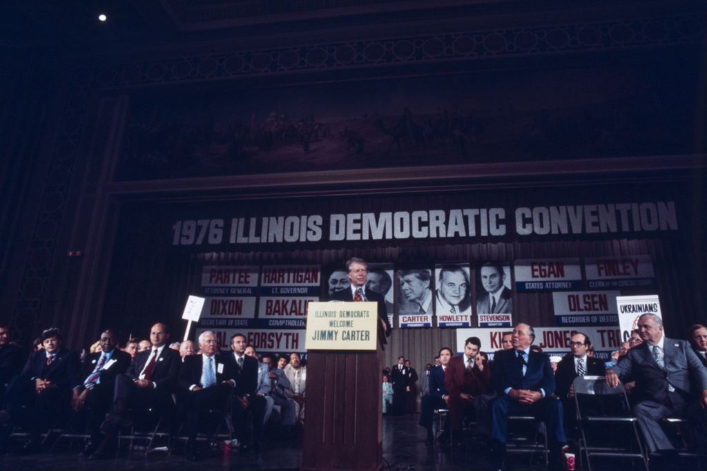 Miniature of Jimmy Carter at the Illinois Democratic Convention