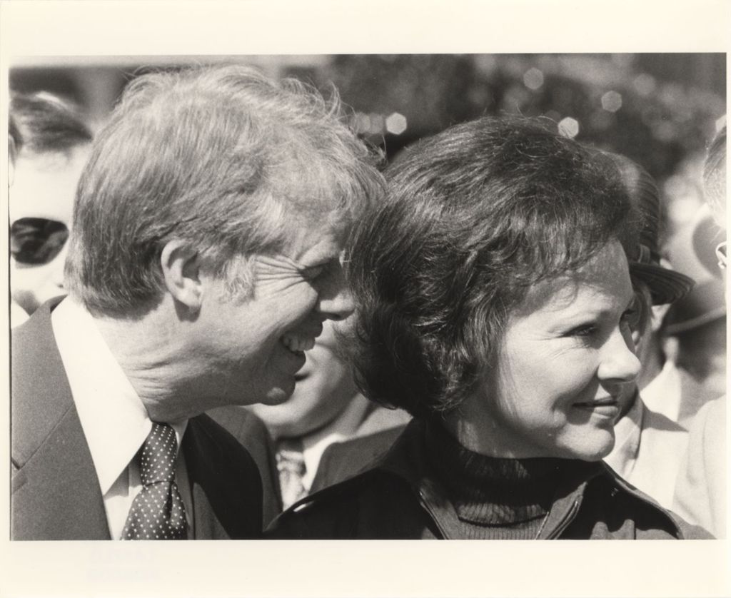Presidential candidate Jimmy Carter and Rosalynn Carter
