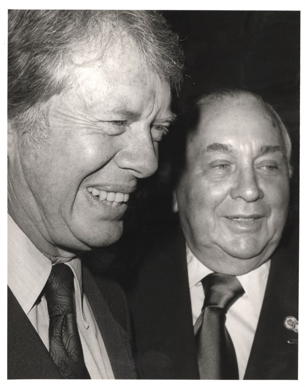 Miniature of Richard J. Daley with Presidential candidate Jimmy Carter