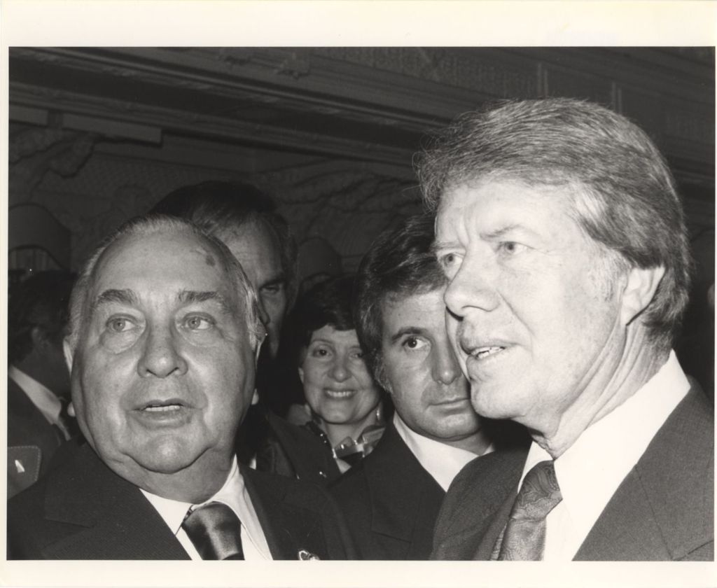 Richard J. Daley with Presidential candidate Jimmy Carter