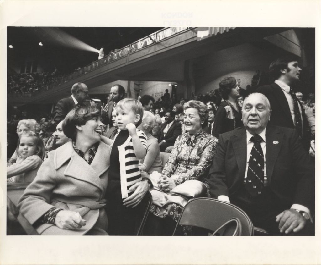 Maggie Daley, her son and Richard J. and Eleanor Daley at the 11th Ward Democratic Organization Family Circus
