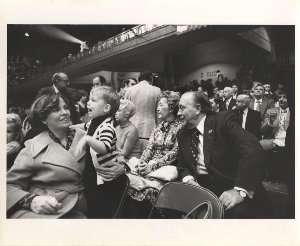 Maggie Daley, her son and Richard J. and Eleanor Daley at the 11th Ward Democratic Organization Family Circus