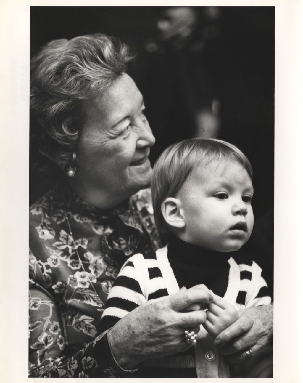 Miniature of Eleanor Daley with her grandchild at the 11th Ward Regular Democratic Organization Family Circus