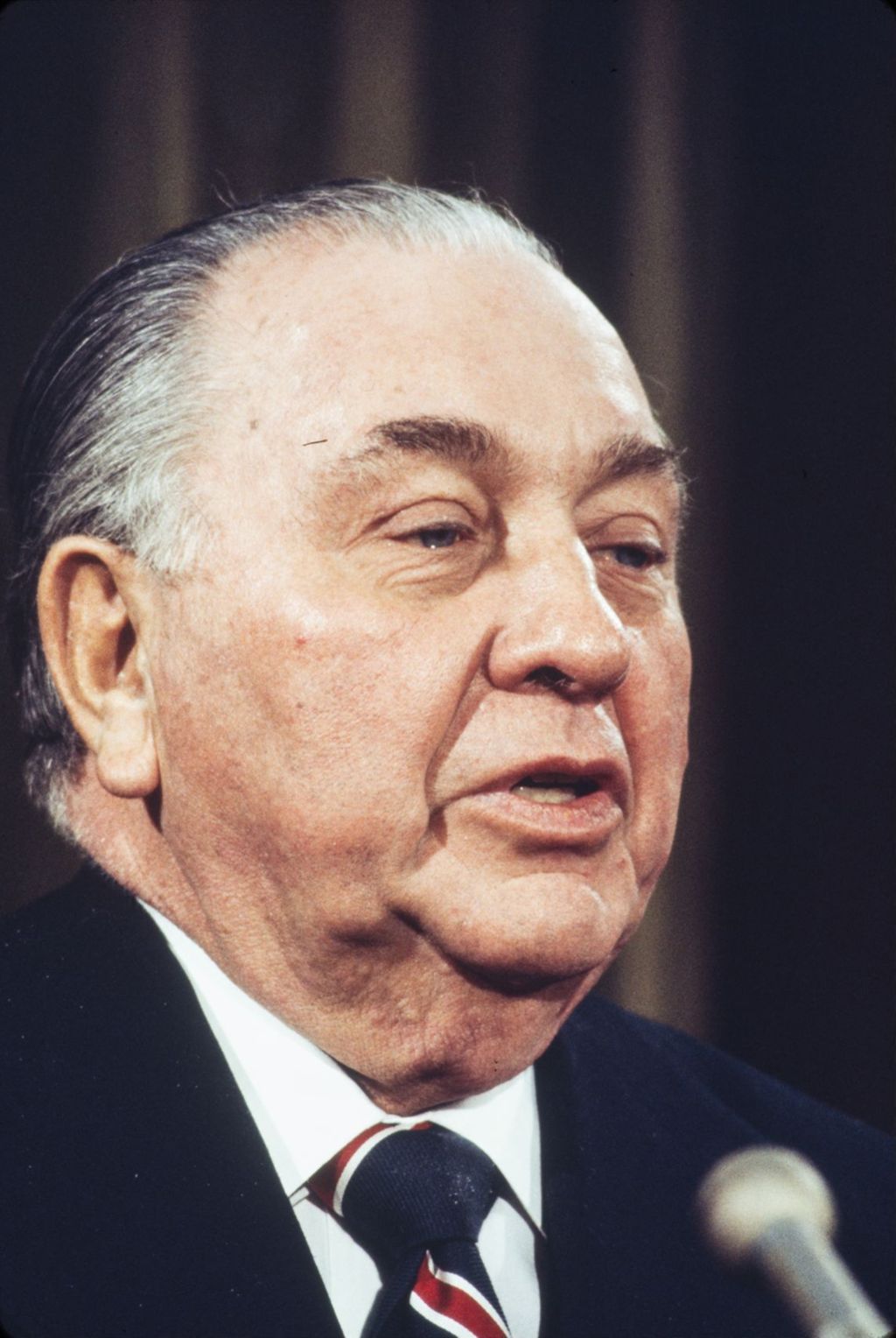 Miniature of Portraits of Richard J. Daley at a City Hall press conference