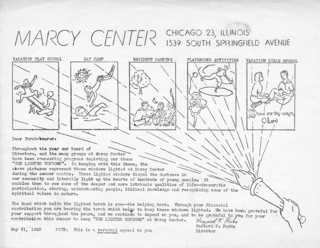 Miniature of Fundraising flyer for Marcy Center