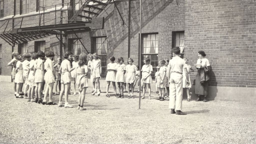 Miniature of Girls in playground at Marcy Center