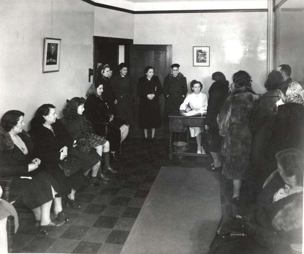 Women in the Marcy Center Clinic Dispensary Waiting Room