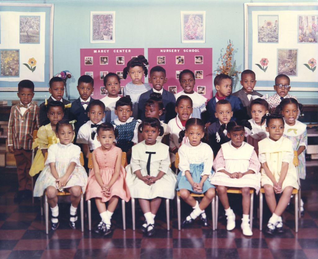 Children from the Marcy Center Nursery School