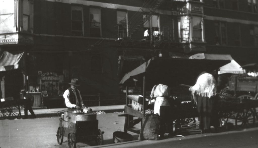 Miniature of Maxwell Street market scene