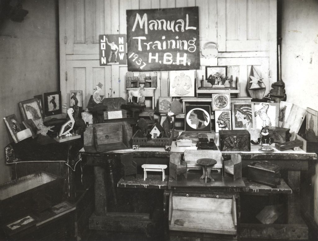 Miniature of Manual Training class projects, Henry Booth House