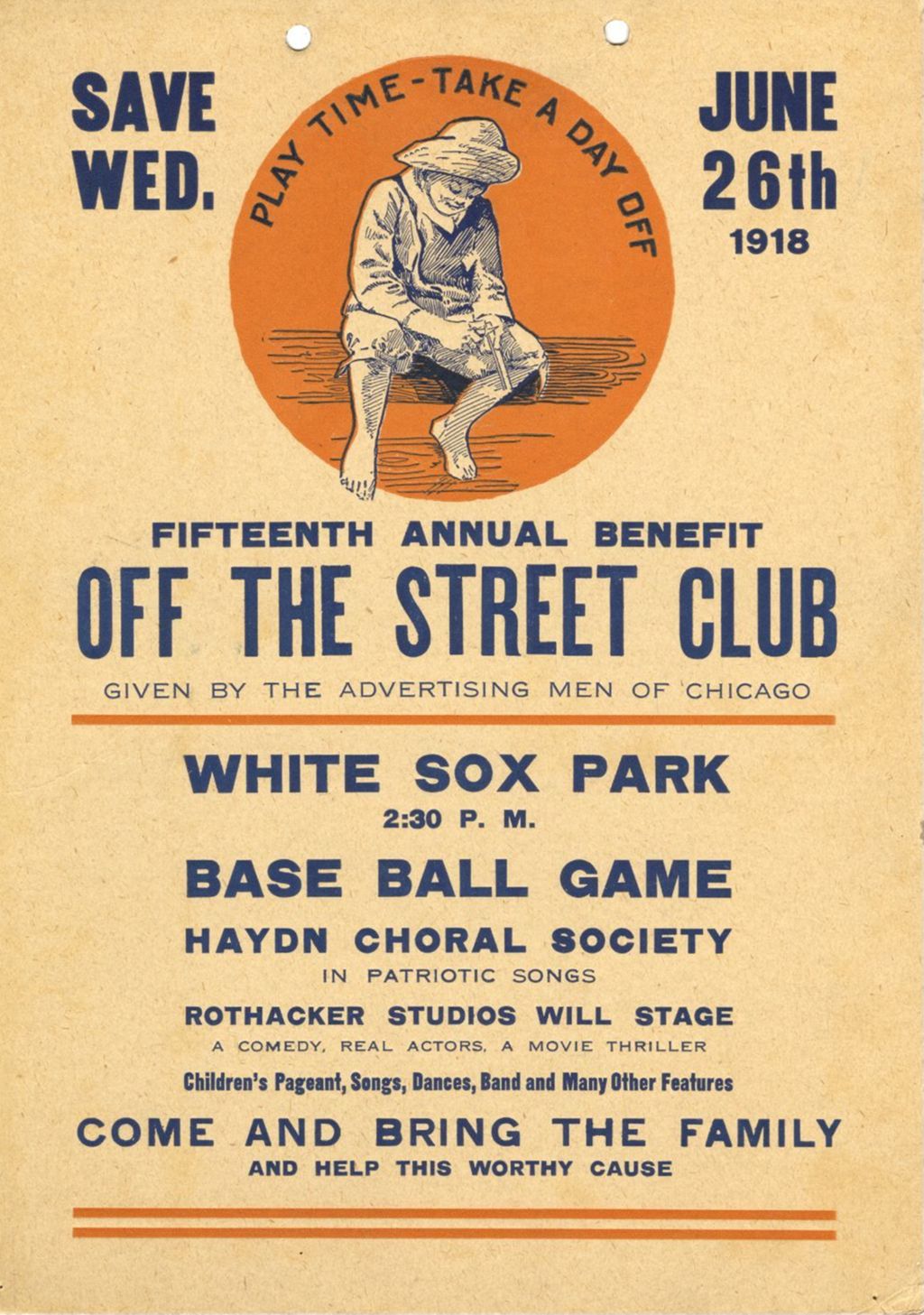 Off-The-Street Club annual benefit flyer