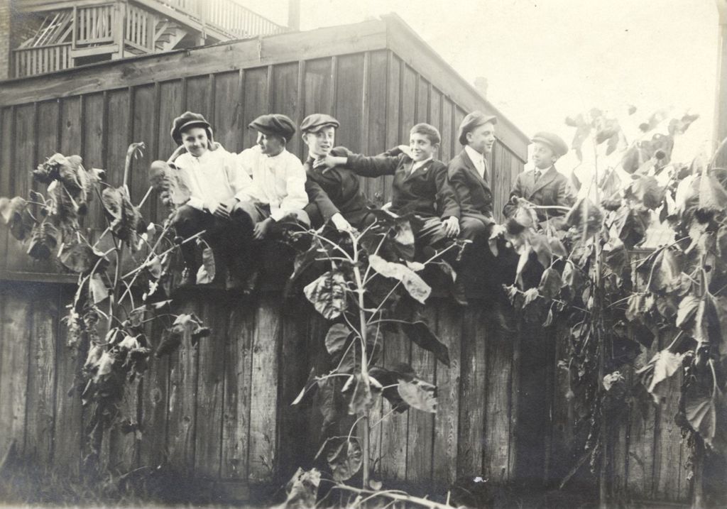 Miniature of Boys in the backyard of the Off-The-Street Club
