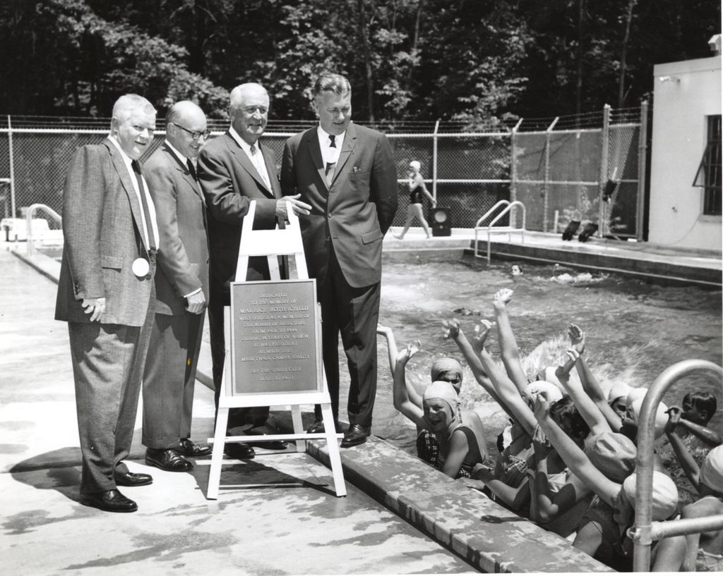 Dedication of new swimming pool, Mark Twain Camp