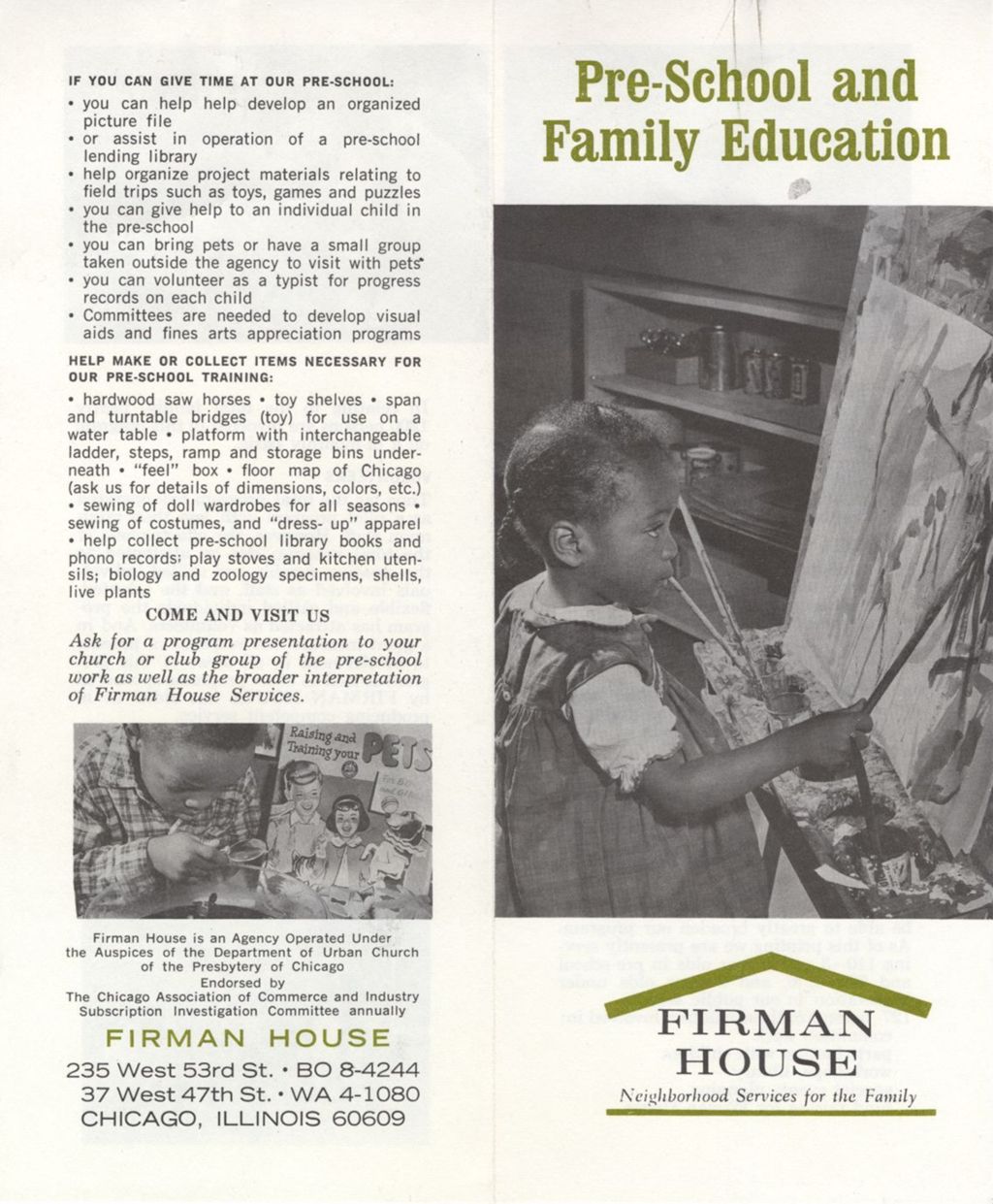 Firman House Pre-School and Family Education brochure