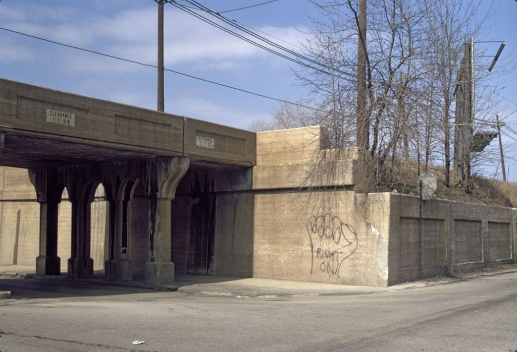 Miniature of CTA viaduct and embankment wall, Evanston