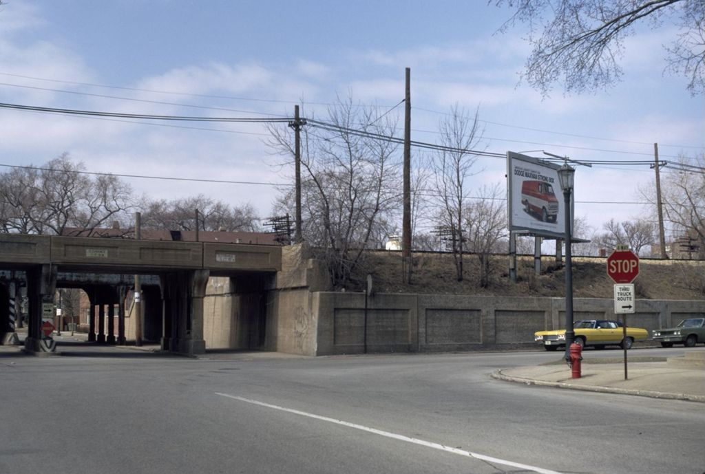 CTA tracks and viaduct, Evanston