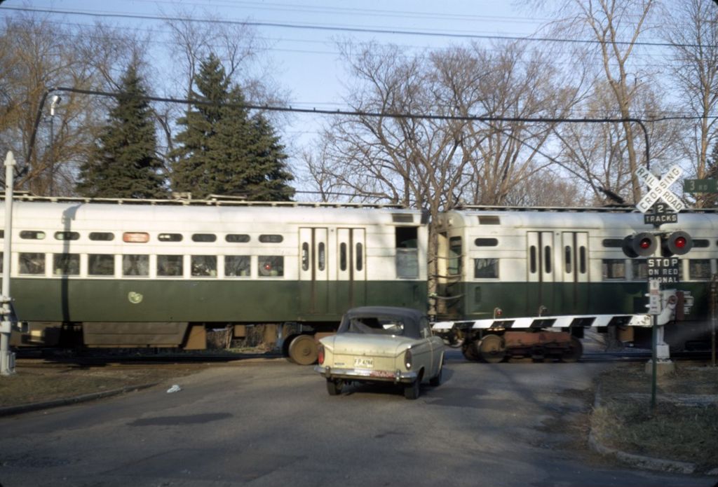 Miniature of CTA train at level crossing, Wilmette