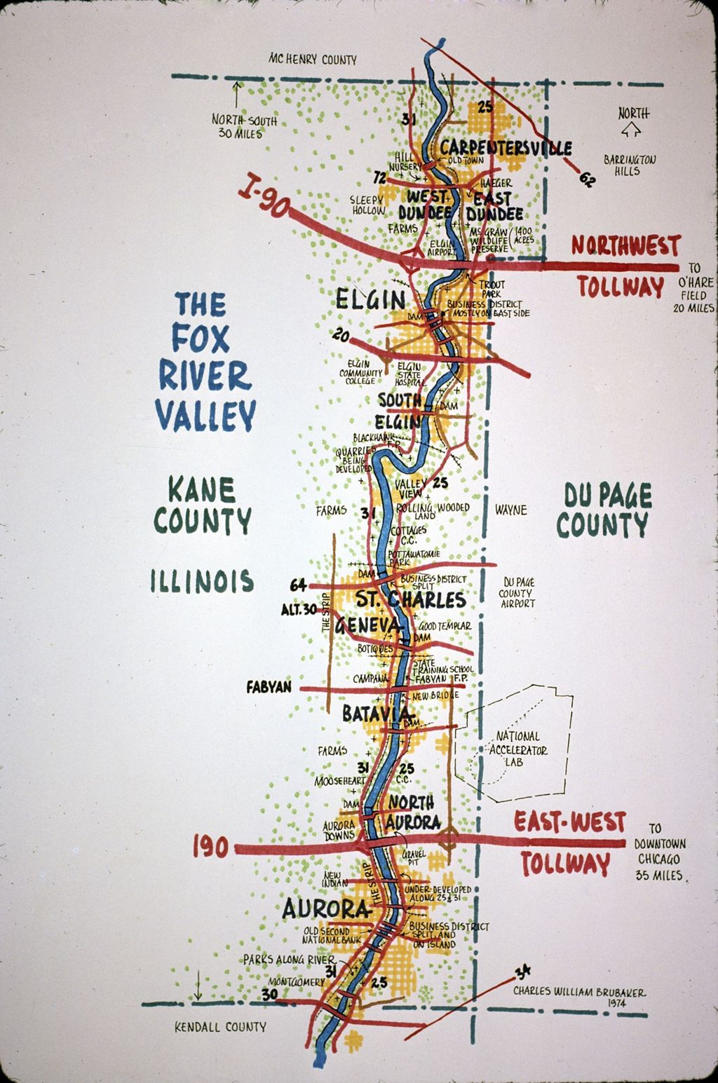 Fox River Valley, transportation and development